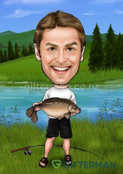 Fishing-caricature-cartoon