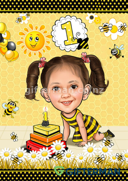 gm 449 little bumble birthday caricature 430x609